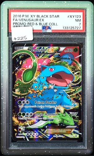 Venusaur EX #XY123 XY Black Star PSA 7 Pokemon Card