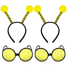 Butterfly Antenna Headband Glasses Set for Adult Bee Headband with Eyeglasses...