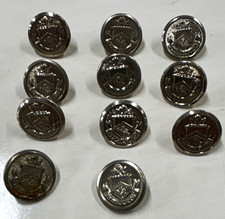 Vintage Pinkerton Detective Agency Uniform Buttons Lot of 11 Waterbury Co Silver