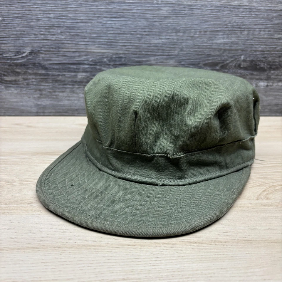 Gorra ajustada vintage del ejército de Estados Unidos para hombre 7 1/4 verde oliva HBT campo utilitario OD7 AÑOS 50 Foto 4 de 4