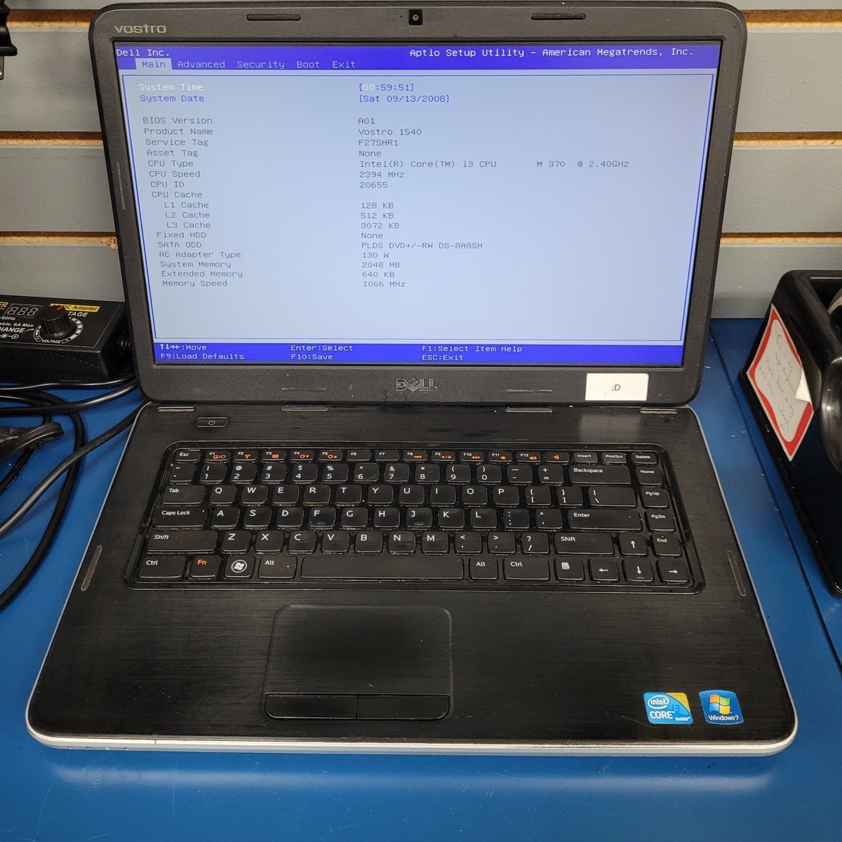 Dell Vostro 1540 Intel Core i3-M370 2.40GHz 2GB RAM NO HDD | eBay