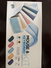 Bluetooth Wireless Mouse  Keyboard Kit Rechargeable Slim Colorful NEW