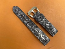 Black Stingray Watch Strap Band, Size 18mm 19mm 20mm 21mm 22mm 24mm 26mm