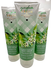 Bath  Body Works Gingham Fresh Ultimate Hydration Body Cream 8 Oz x3