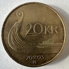 NORWAY 2003 Coin 20 KRONER - King Harald V 20 KR Coin