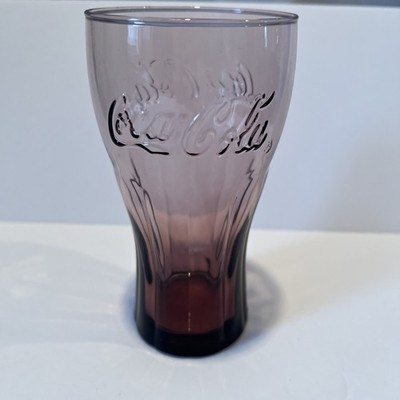 Vintage Libby Coca Cola Amethyst Purple Glass 16 oz 6'' Tall -One