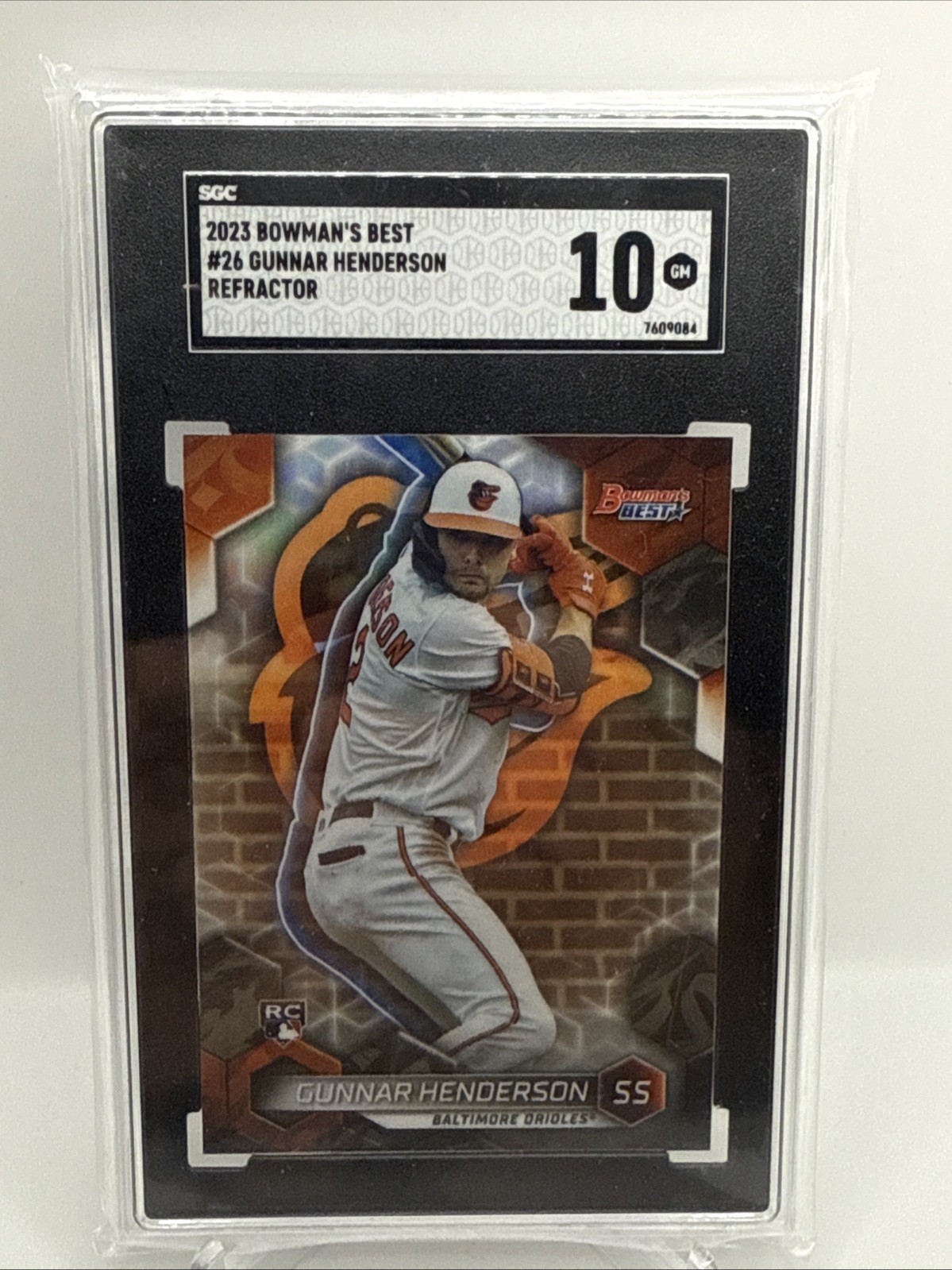 2023 Bowman's Best #26 Gunnar Henderson RC Rookie Refractor SGC 10
