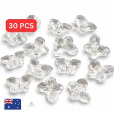 30 Pcs Butterfly Beads Transperant Acrylic Clear Spacers Craft Supplies
