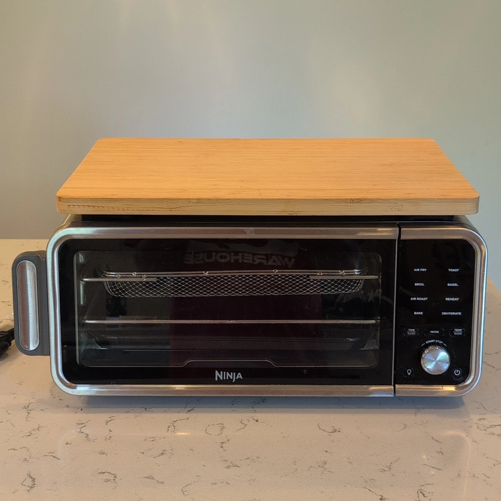 Ninja Toaster Oven Stainless Steel Air Fry Toast Bake Broil Bagel Silver