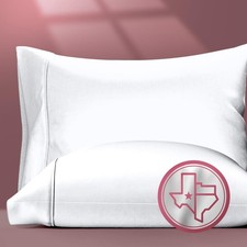 100 Egyptian Cotton Queen Size Pillow Cases - Luxury 800 Series High Thread