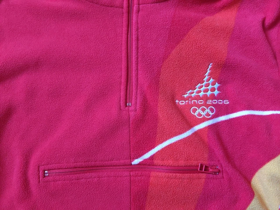 ASICS OLIMPIADI TORINO 2006 PILE SWEATSHIRT OLYMPICS WINTER GAMES OFFICIAL - Imagen 3 de 4
