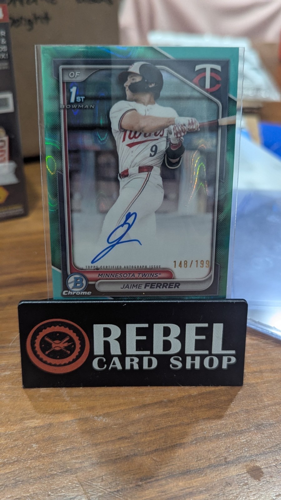 Jaime Ferrer Aqua Lava Refractor Auto #/199 🔥 2024 Bowman Chrome 1st Autograph
