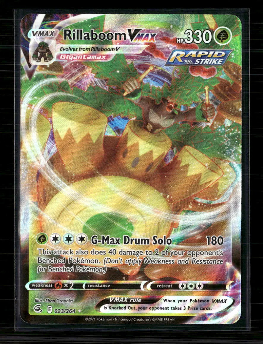 Pokemon 2021 Fusion Strike Rillaboom VMAX #23/264