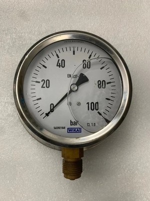 New WIKA 0-100 BAR Pressure Gauge EN837-1 Free Fast Shipping