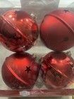 Holiday Time Jumbo Red Hanging Bell Ornaments Set of 4 for Christmas Hallmark — photo 4