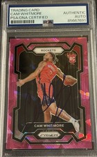 Cam Whitmore Signed Rookie 2023-24 Panini Prizm #129 RC Psa Auto Pink Ice