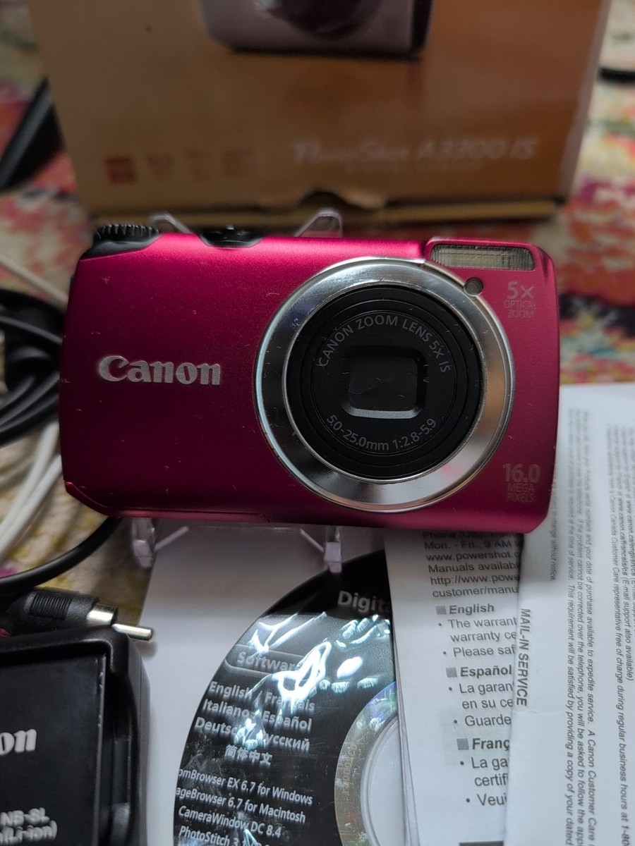 Canon PowerShot A3300 IS 16MP Red – 5x Zoom, HD Video, Tested