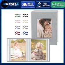 Photo Album 4x6 Linen Slip-In 2 Pack Compact Portable