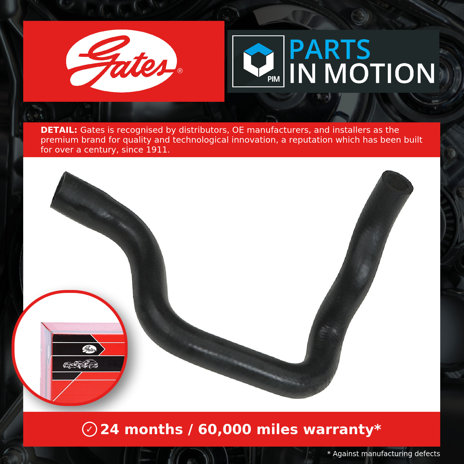 2x ✅Fits GATES 3658 CURVED RADIATOR HOSE 3658 ⭐UK Seller⭐ - Image 2