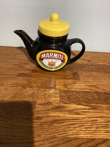 Marmite Collectable Ceramic Teapot Original Retro Black & Yellow