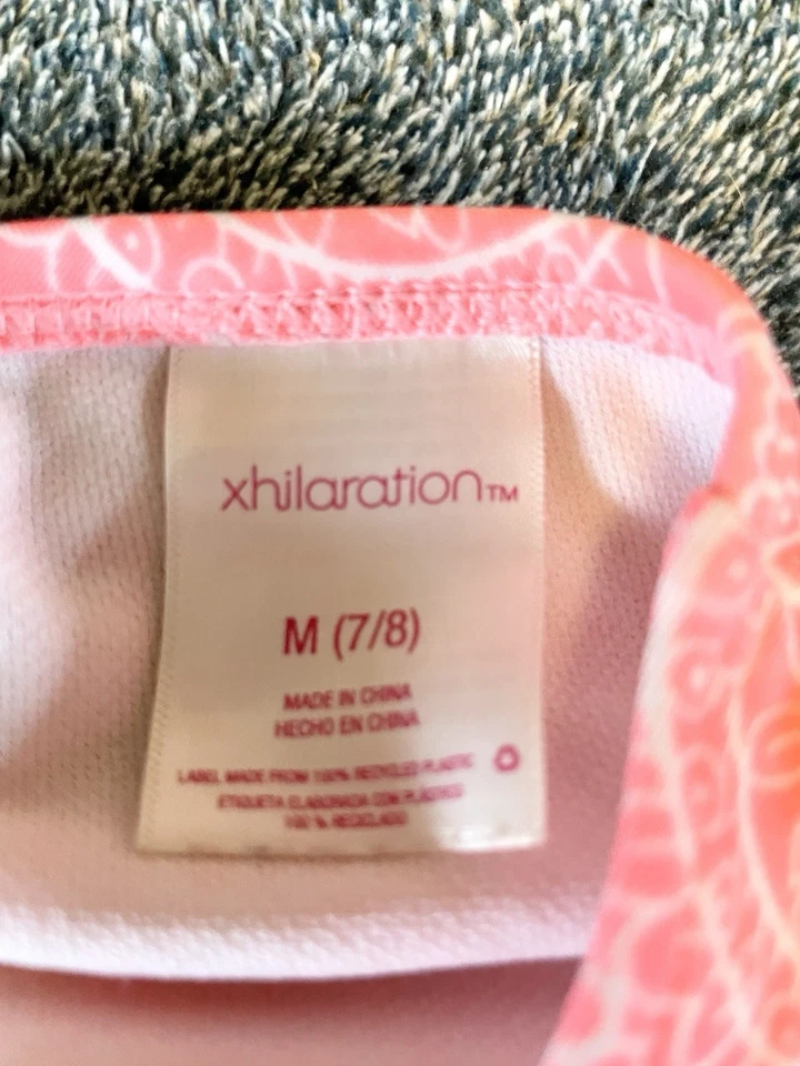 Traje De Baño Tankini Rosa Azul Xhilaration 2 Piezas Niñas M (7/8) Foto 3 de 4