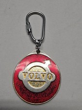 1 Vtg 90s Volvo Keyring Keychain Metal Gold Tone Enameled 1 Vtg 90s Volvo Keyring Keychain Metal Gold Tone Enameled
