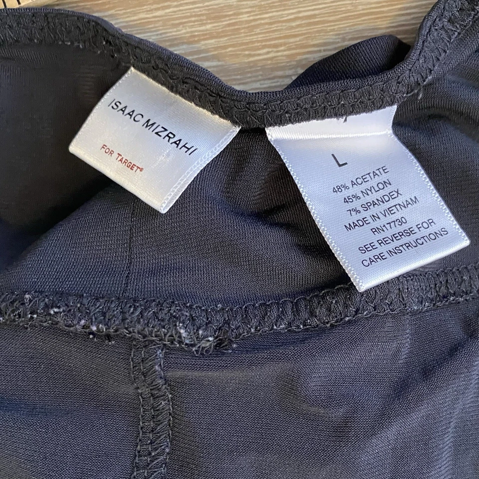 Isaac Mizrahi para Vestido Target Império Cintura Babydoll Sem Mangas Preto L Anos 90 Y2K - Imagem 3 de 4