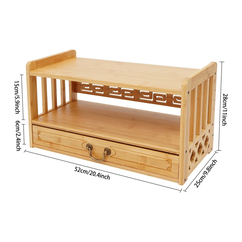 Altar Table with Drawer,Puja Table for Home,Perfect Used for Meditation, Prayers - Image 3 of 4