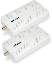 goCoax MoCA 2.5 Adapter with 2.5GbE Ethernet Port. 2-pack MA2500D, White 