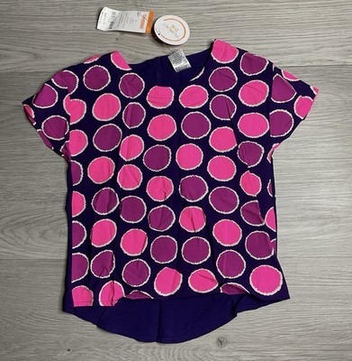 Gymboree Girls sz 6 '' Fairy Tale Forest'' Purple Neon Dot Top NWT