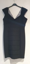 Stylish Star By Julien MacDonald Black Wide STRAP Dress Size 16 18