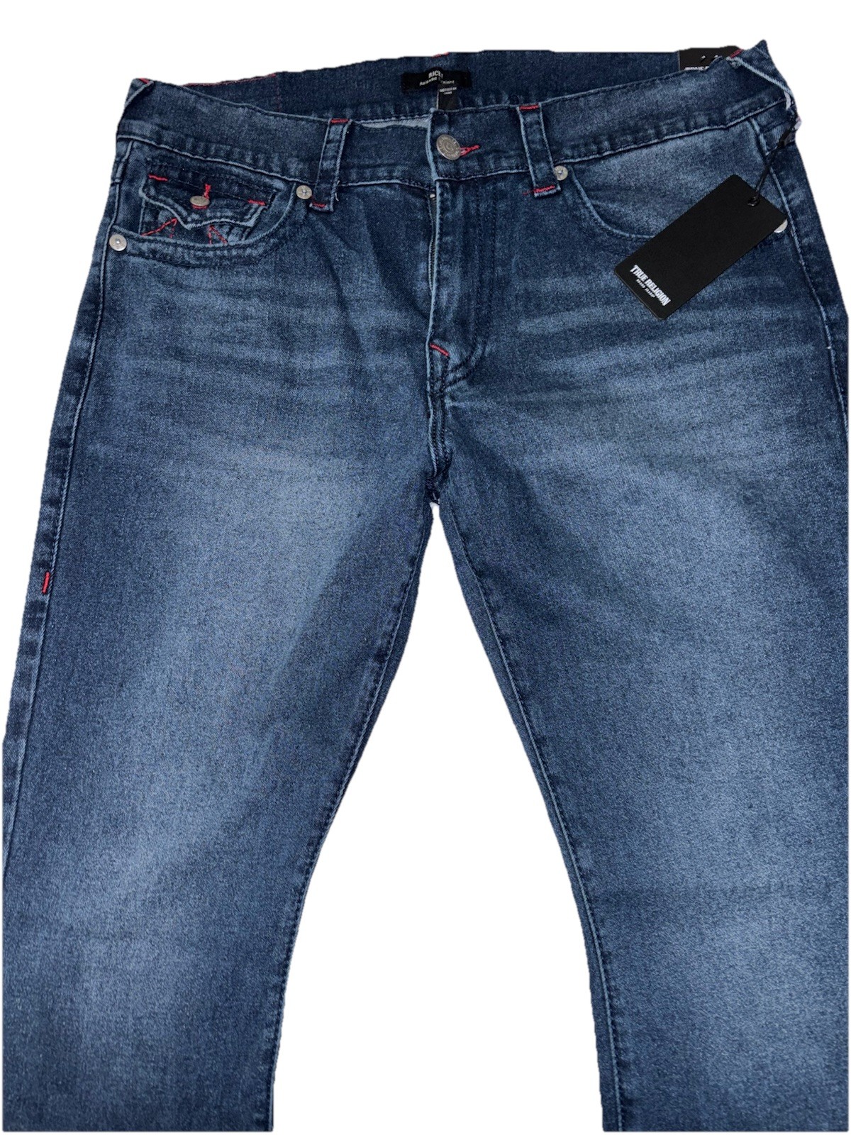 TRUE RELIGION RICKY BIG T FLAP RELAXED STRAIGHT 700126 JEANS 36 X 34 thumbnail 2