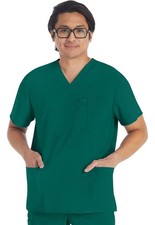 Dickies Scrubs EDS Essentials Men V Neck Top DK645 HNPS Hunter Green Free Ship