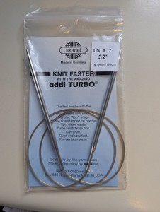 SKACEL Addi Turbo 32" US #7 4.5mm/80cm Circular Knitting Needles Germany