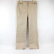 Charter Club Tan Full Length Mid Rise Straight Leg Pants Women's 8