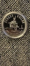1975 Canada Silver Dollar, Calgary Rodeo - Commemorative Coin In Capsule