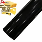 120" x 60" Gloss Black Vinyl Film Wrap Sticker Decal Air Bubble Free 10ft x 5ft