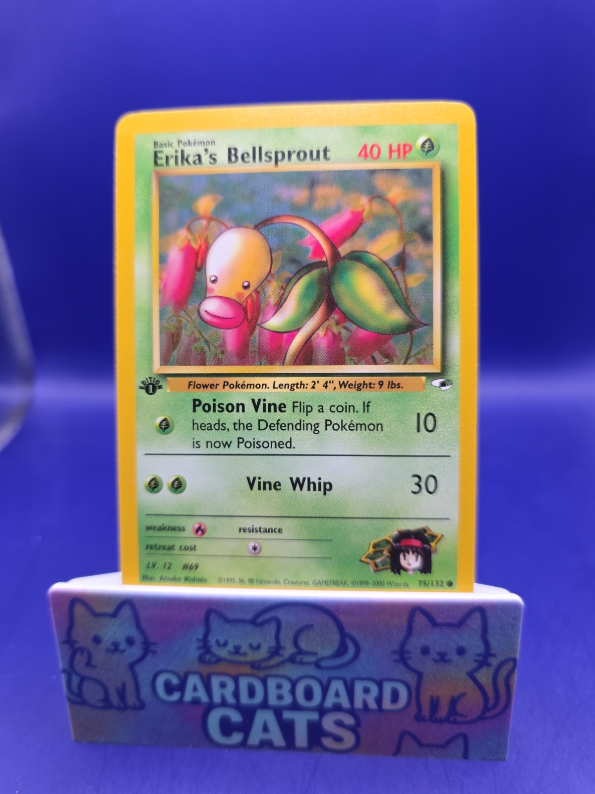 Erika's Bellsprout 75/132 1st Edition Common Gym Heroes Pokemon 2000
