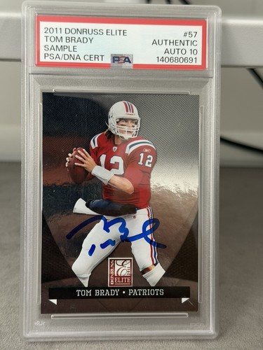 2011 Donruss Elite Tom Brady #57 SAMPLE PSA  AUTO 10 - POP 5 RARE