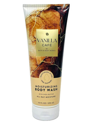 BATH & BODY WORKS VANILLA CAFE MOISTURIZING BODY WASH SHOWER GEL 10 FL OZ NEW