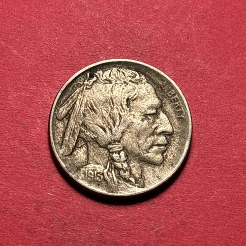 (1) Beautiful Toned Antique 1913-P Type 1 Buffalo/Indian Head Nickel CHOICE XF