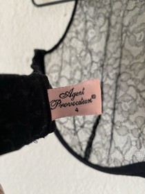 Agent Provocateur Corset Size 4 Knickers Forever Black Lace Bra Top