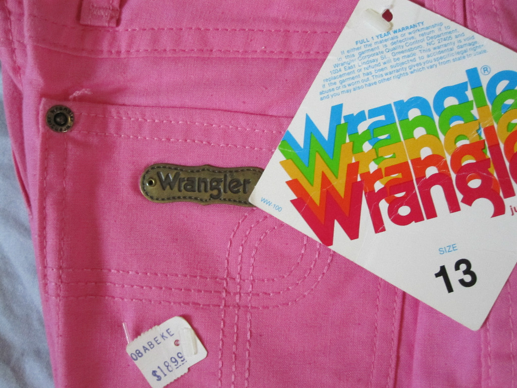 70's Original Wrangler size Junior 13 Hot Pink Denim … Gem