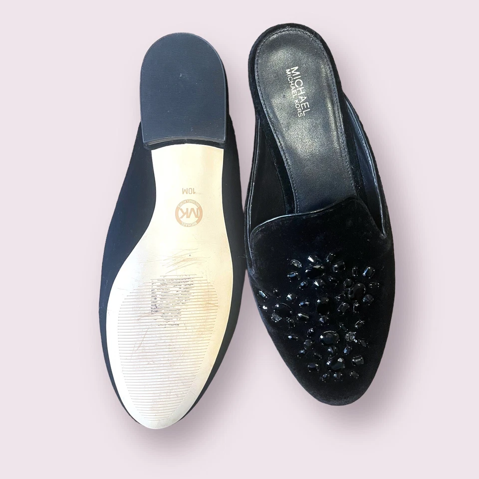 Mocasín plano Michael Kors Edie terciopelo mula Foto 2 de 4