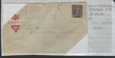 Australia Military Mail Unit Postal Station S15 1943 AMF Censor