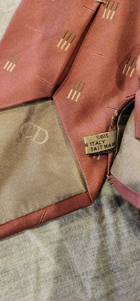 意大利制造 Dior Homme Necktie 男式领带 Christian Dior 100% 真丝 — 第 4/4 张图片