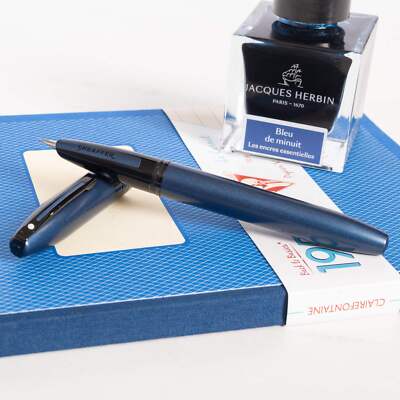 Sheaffer Icon Fountain Pen - Matte Blue with Black PVD Trim