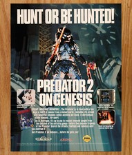 Predator 2 Sega Genesis  Arena - Video Game Print Ads Poster Promo Art 1992