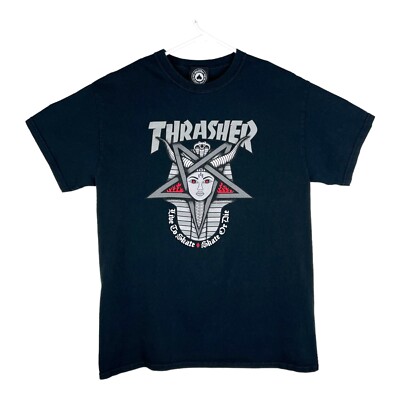 Thrasher Graphic T Shirts Mens Size Medium Black Skate