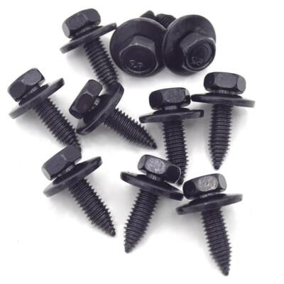100 x YOU.S Original Schraube mit Beilagscheibe  6 x 20 mm Universal schwarz